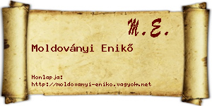 Moldoványi Enikő névjegykártya