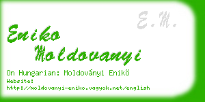 eniko moldovanyi business card